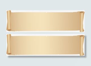 精美卷轴纸张免抠