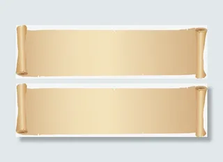 精美卷轴纸张免抠