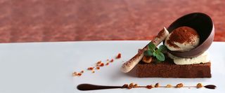 甜品简约褐色海报背景高清