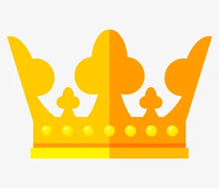 手绘简纸扁平化皇冠免抠