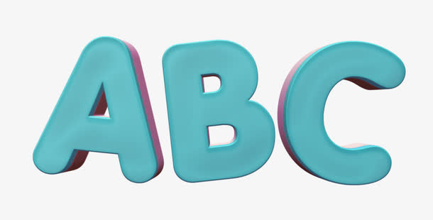 绿色ABC免抠
