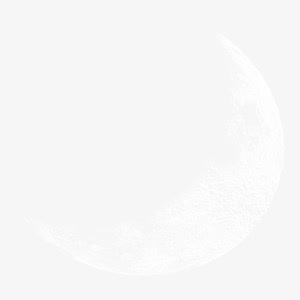 浪漫白色月牙装饰免抠