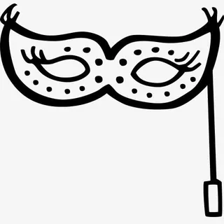 狂欢节面具新的一年剧院新的一年免抠