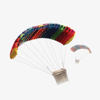 彩色降落伞素材免抠