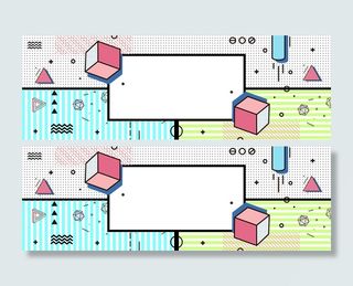 时尚简约几何图形海报banner高清