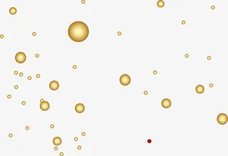 金色漂浮圆圈免抠