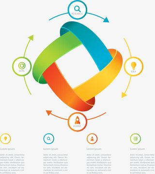 矢量手绘循环箭头免抠