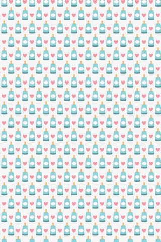 蓝色卡通婴儿奶嘴壶背景