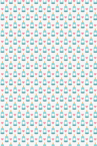 蓝色卡通婴儿奶嘴壶背景