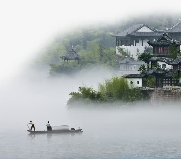 安陵书院晨景免抠