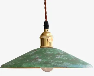 复古做旧风格黄铜日式吊灯免抠