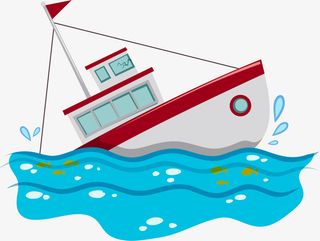 海洋上航行的轮船免抠