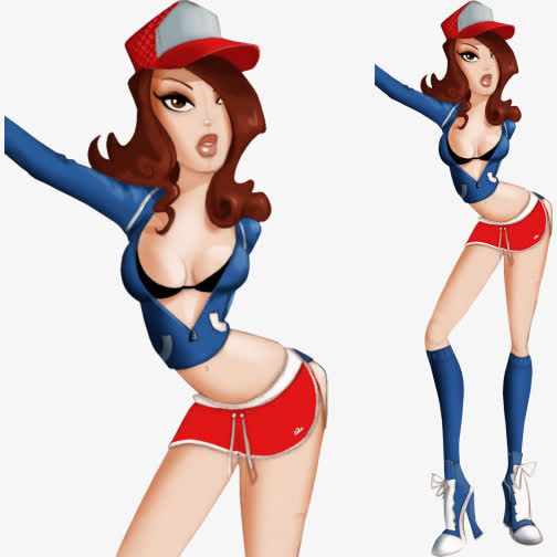 装饰图片美女图案免抠