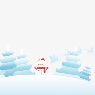 卡通小雪人免抠