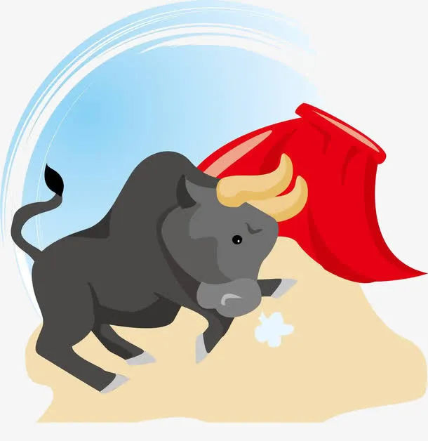 黑色的斗牛免抠