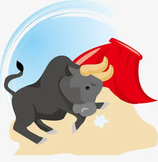 黑色的斗牛免抠