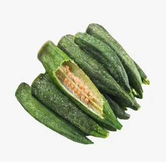 产品实物秋葵干一堆免抠