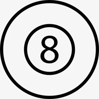 8球的圆内图标免抠