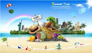 好玩充实的假日时间为背景高清