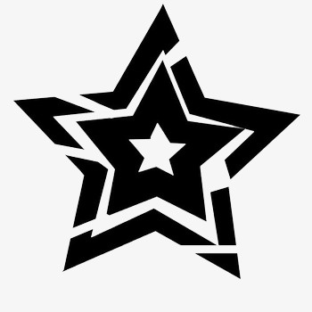 黑白星星素材免抠
