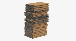 一摞文件夹办公室文件免抠