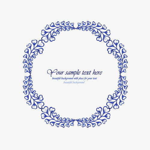 手绘小清新花环免抠