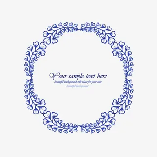 手绘小清新花环免抠