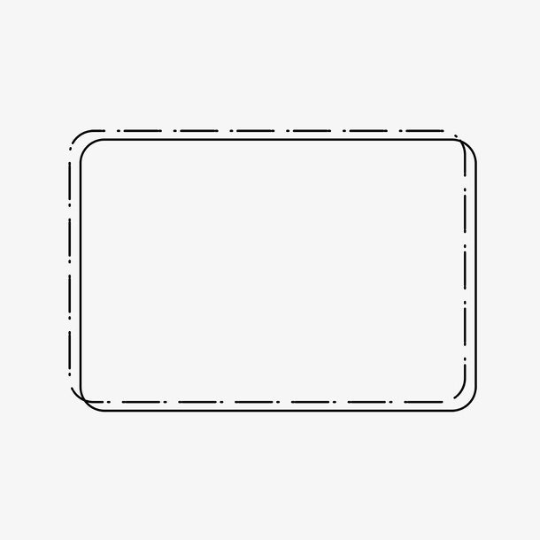 简约边框虚线圆角矩形海报公众号排版免抠