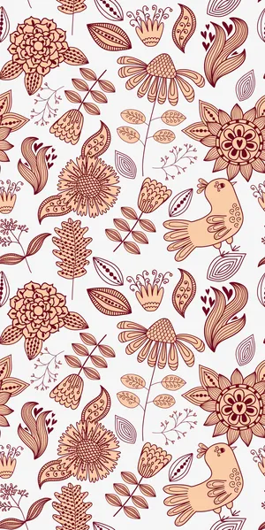 咖啡色花鸟背景