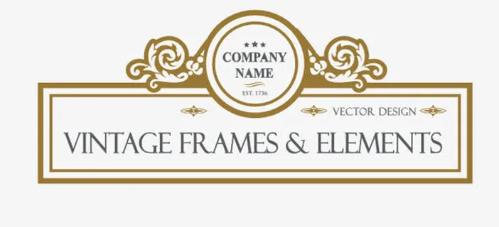 欧式花纹边框免抠