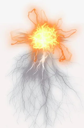 免抠炫酷雷电光效素材免抠