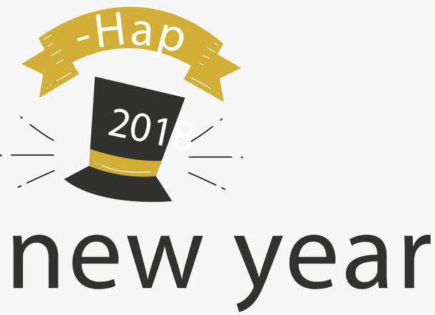 新年标签装饰图案免抠