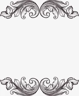 黑色植物框架免抠