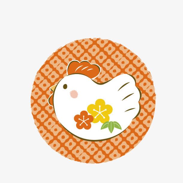 卡通红色餐垫免抠