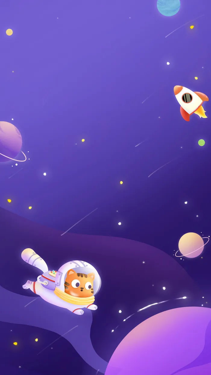 卡通太空海报背景高清