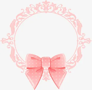 粉色蝴蝶结装饰背景矢量素材