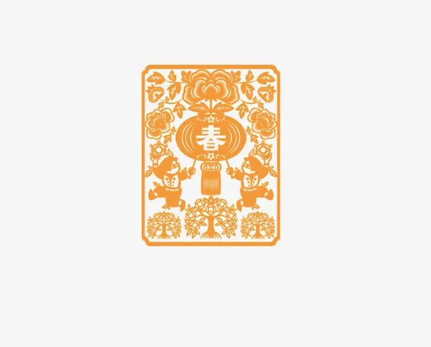 春节剪纸免抠