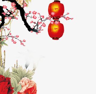 梅花灯笼免抠