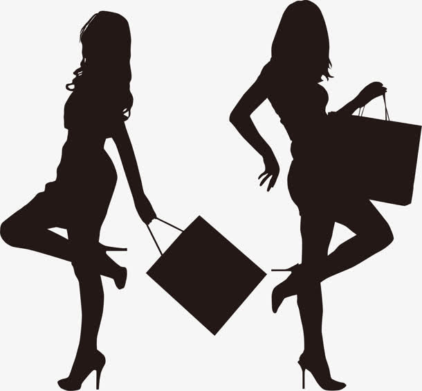女士购物袋购物装饰免抠