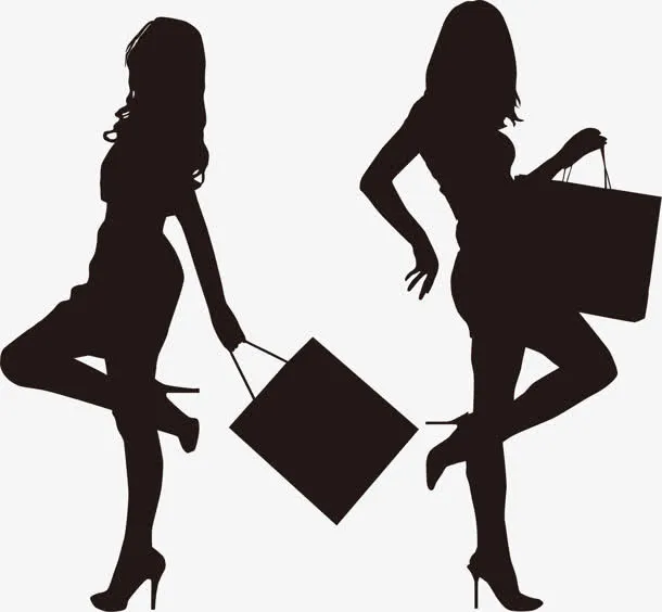 女士购物袋购物装饰免抠