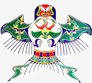 绿色燕子风筝免抠