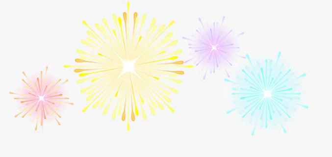 水墨烟花盛开的图标免抠