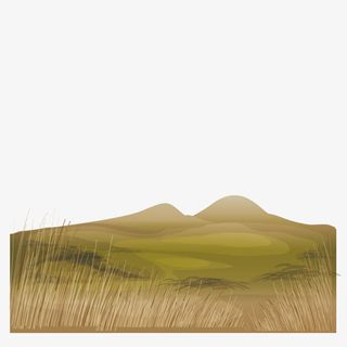 矢量山坡草地田野风景免抠