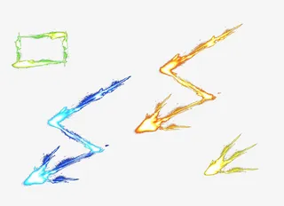 闪电箭头符号免抠