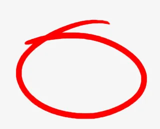 红色强调圈圈免抠