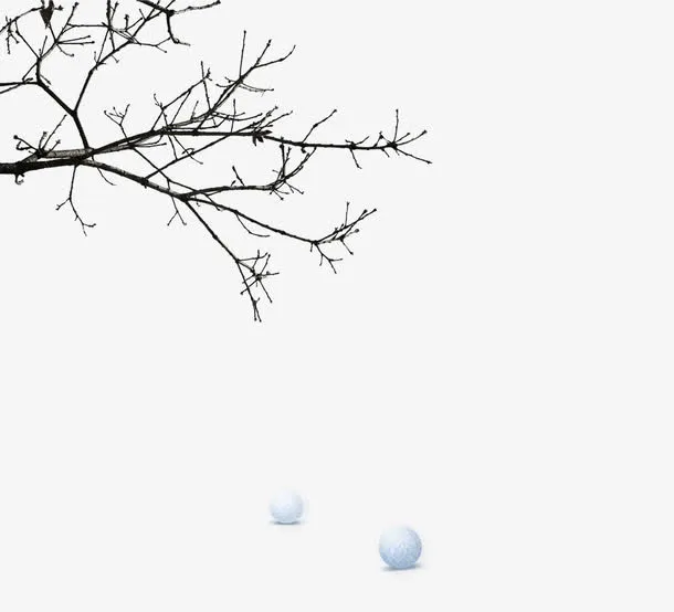 枯树雪景免抠