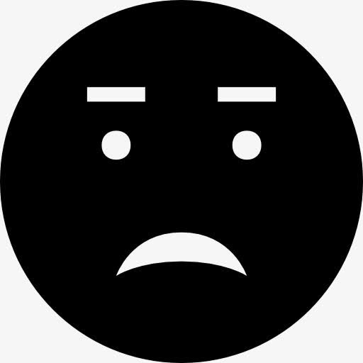 担忧的脸黑的表情图标免抠
