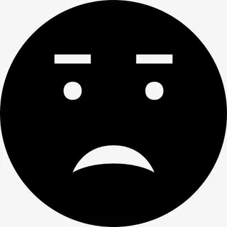 担忧的脸黑的表情图标免抠