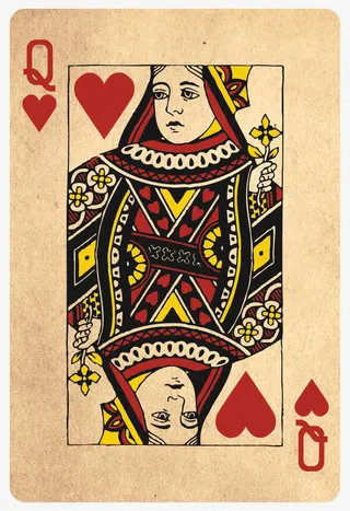 手绘欧美 扑克q免抠