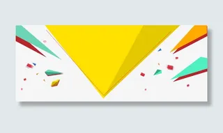 扁平化彩色几何体免抠